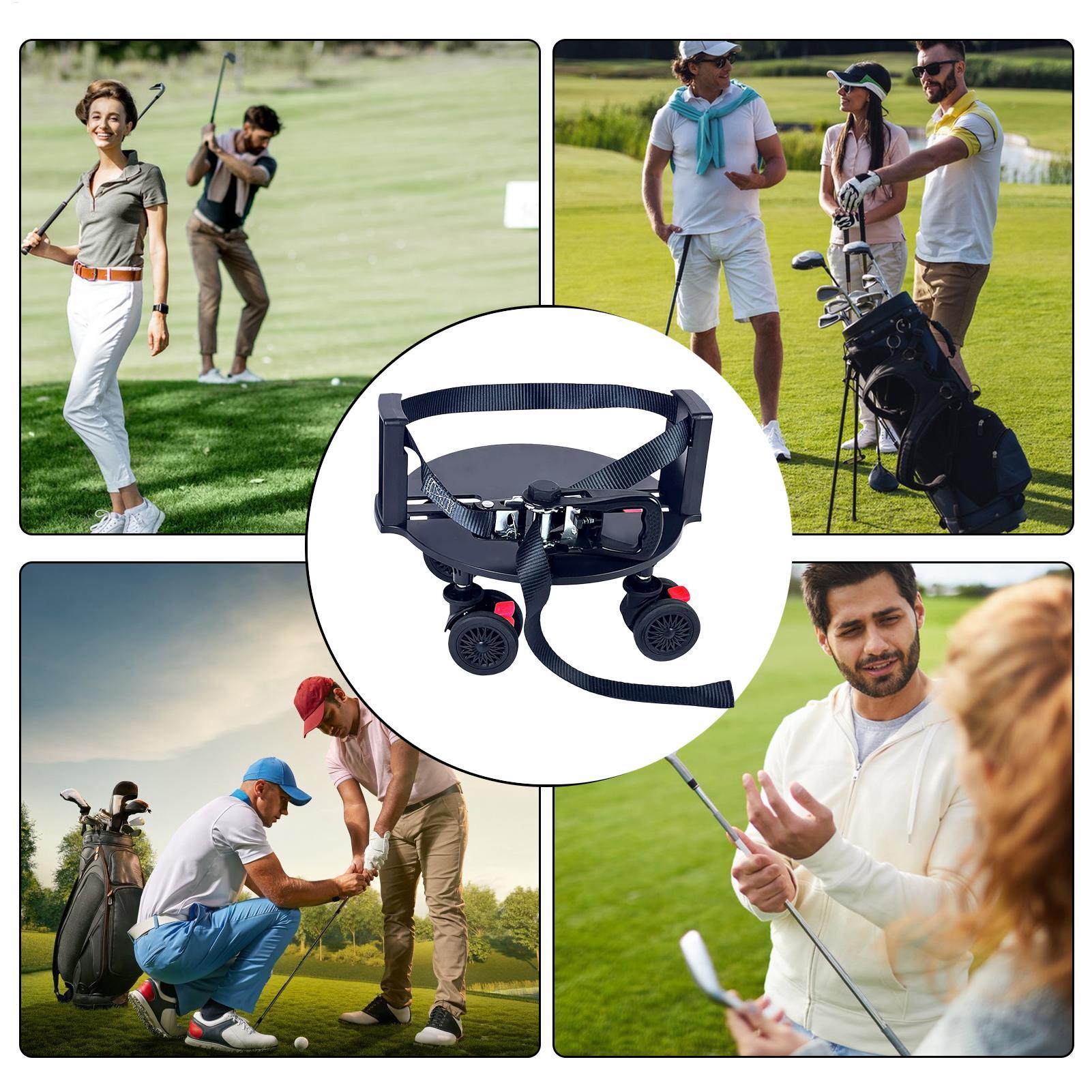 Golf Equipment Holder - Draagbare golftaswielbasis met 360 graden draaibaar