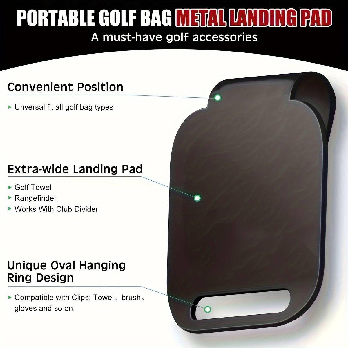 Golf Equipment Holder - Magnetische golftas landingsblok (9 * 8