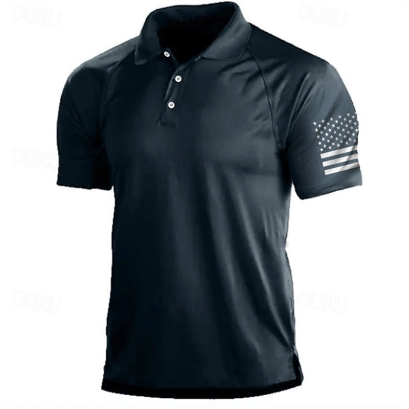 Golf Equipment Sales - 3D Print USA Vlag Patroon Poloshirt
