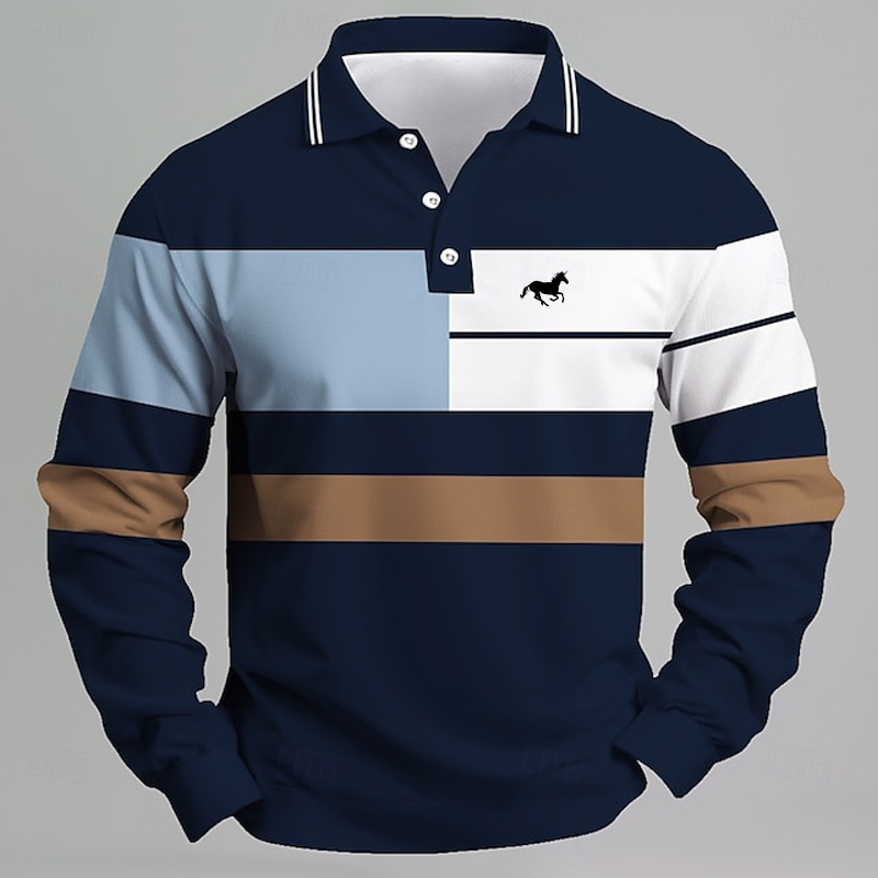 Gestreept herenpoloshirt met e - Golf Equipment Sales recensie en prijs